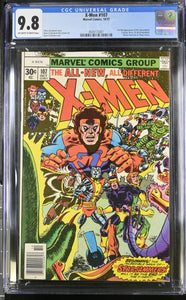 X-Men #107 CGC 9.8 1st full appearance of the Starjammers
(Corsair, Raza, Ch'od & Hepzibah).
Mister Fantastic & Thing cameo.