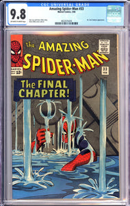 Amazing Spider-Man #33 CGC 9.8 OW-W Classic Stan Lee and Steve Ditko story. Classic Ditko cover.