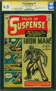Tales of Suspense #39 CGC 6.5 Off-White Origin and 1st appearance of Iron Man (Tony Stark). SIGNED BY GENE COLAN ON 12/06/08 & STAN LEE ON 12/18/08