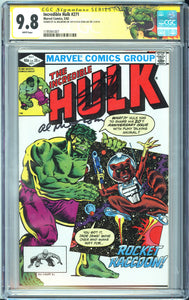 Incredible Hulk #271 CGC 9.8 White Pages 1st appearance Rocket Raccoon, SIGNED AL MILGROM & STAN LEE