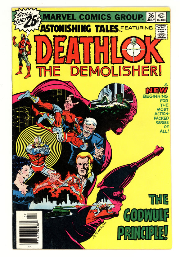Astonishing Tales #36 1975 DEATHLOK, Last issue., Story continued in Marvel Spotlight #33