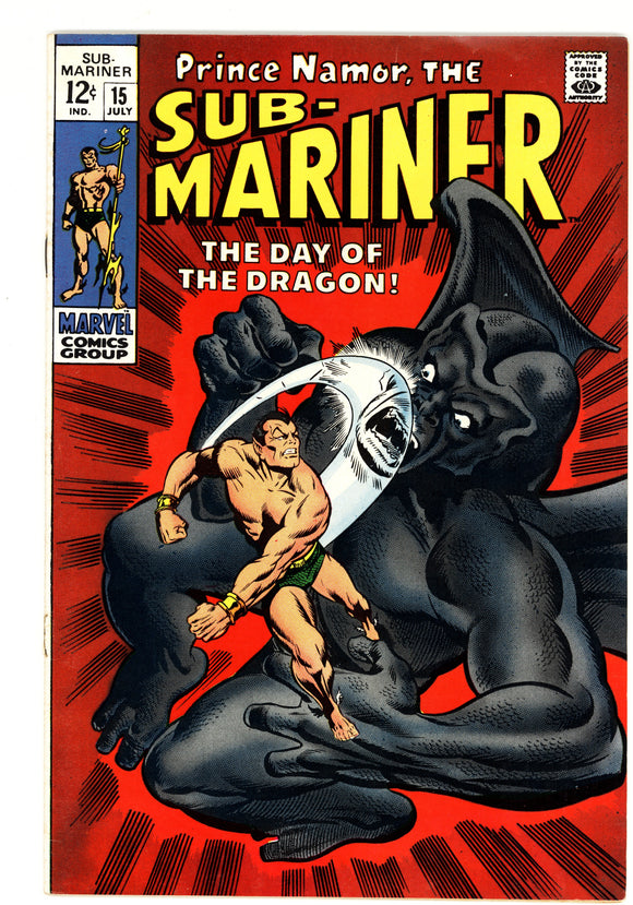 Sub-Mariner #15 1969 Dragon Man and Doctor Dorcas, appearance.