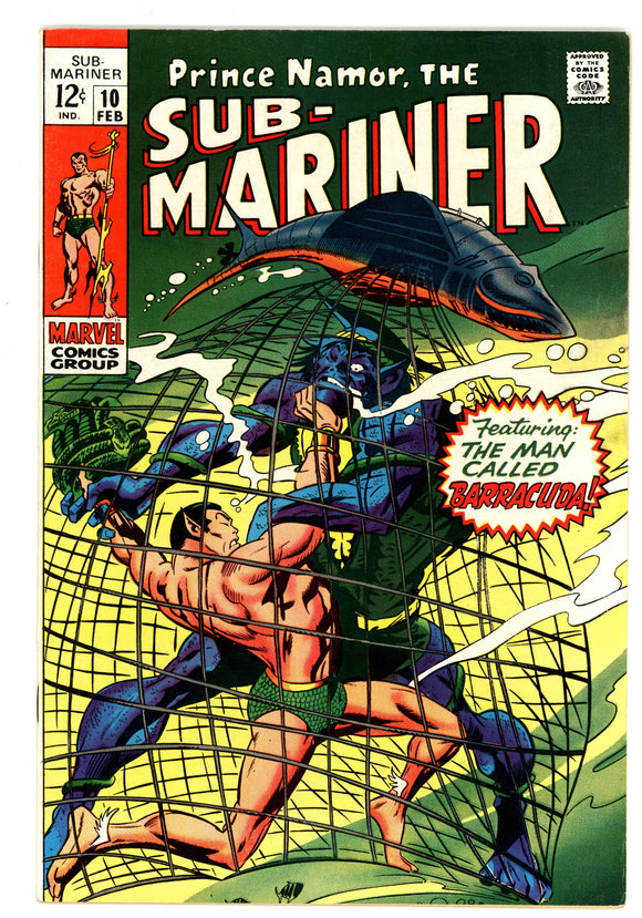 Sub-Mariner #10 1969 Origin of the Serpent Crown; First appearance of Lemurians; First appearance of Karthon the Quester