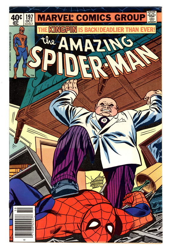 Amazing Spider-Man #197 (Newsstand Edition) Variant 1979 Kingpin, Vanessa Fisk &, Mysterio appearance. Mile High Collection