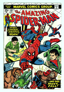 Amazing Spider-Man #140 1975 1st appearance of Gloria Grant., Jackal & Grizzly appearance.