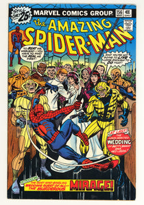 Amazing Spider-Man #156 1976 Wedding of Betty Brant & Ned Leeds., 1st app. of Mirage (Desmond Charne)