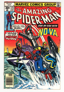 Amazing Spider-Man #171 1977 Story continued from Nova #12, Nova & Photon appearance.