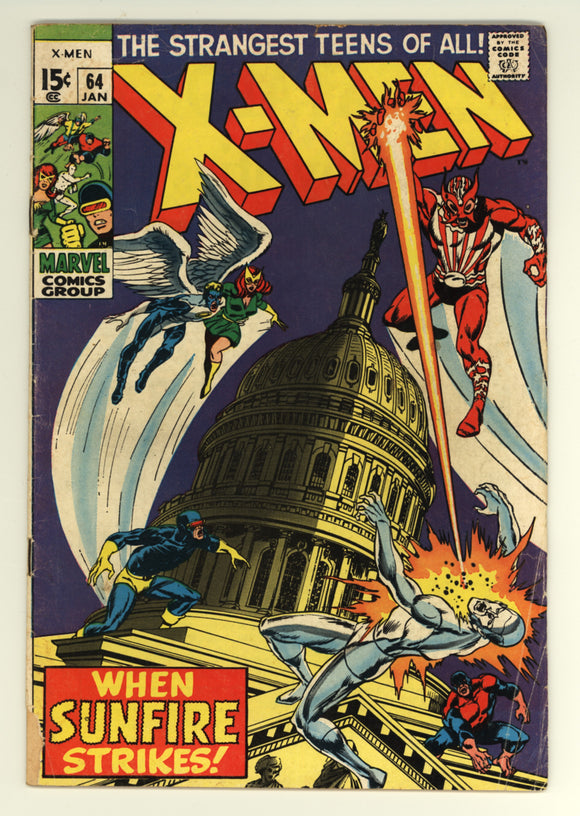 X-Men #64 1970 First appearance of Sunfire