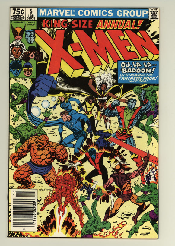 X-Men Annual #5 1981 (Newsstand Edition) Variant