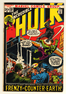 Incredible Hulk #158 (1972) Rhino, Frenzy on Counter Earth
