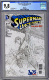 Superman Unchained #2 CGC 9.8 Sketch Cover White Pages