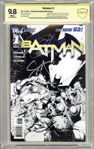Batman New 52 #1 Sketch Variant CBCS 9.8 SS 3X SIGNED Snyder Capullo JG Like CGC