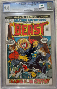 Amazing Adventures #15 CGC 9.8 White Pages Beast's fur turns black, 1st appearance of the Griffin.