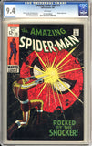 Amazing Spider-Man #72 CGC 9.4 White Pages Shocker appearance.