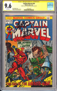 Captain Marvel #24 CGC 9.6 WP 1973 SS Signed JIM STARLIN & MARV WOLFMAN